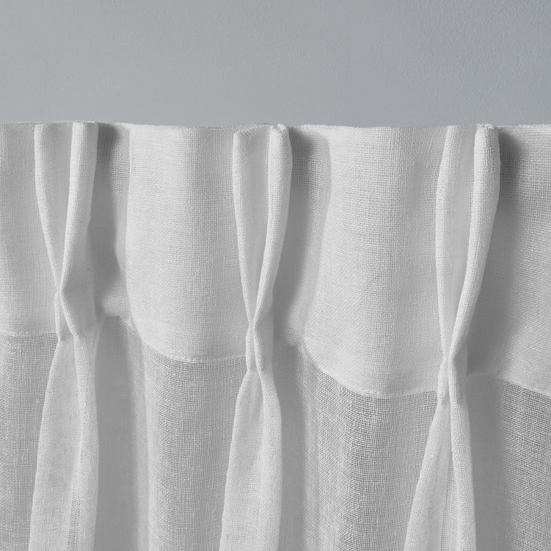 Set of 2 Belgian Pinch Pleats Sheer Window Curtain Panel - Exclusive Home, 3 of 9