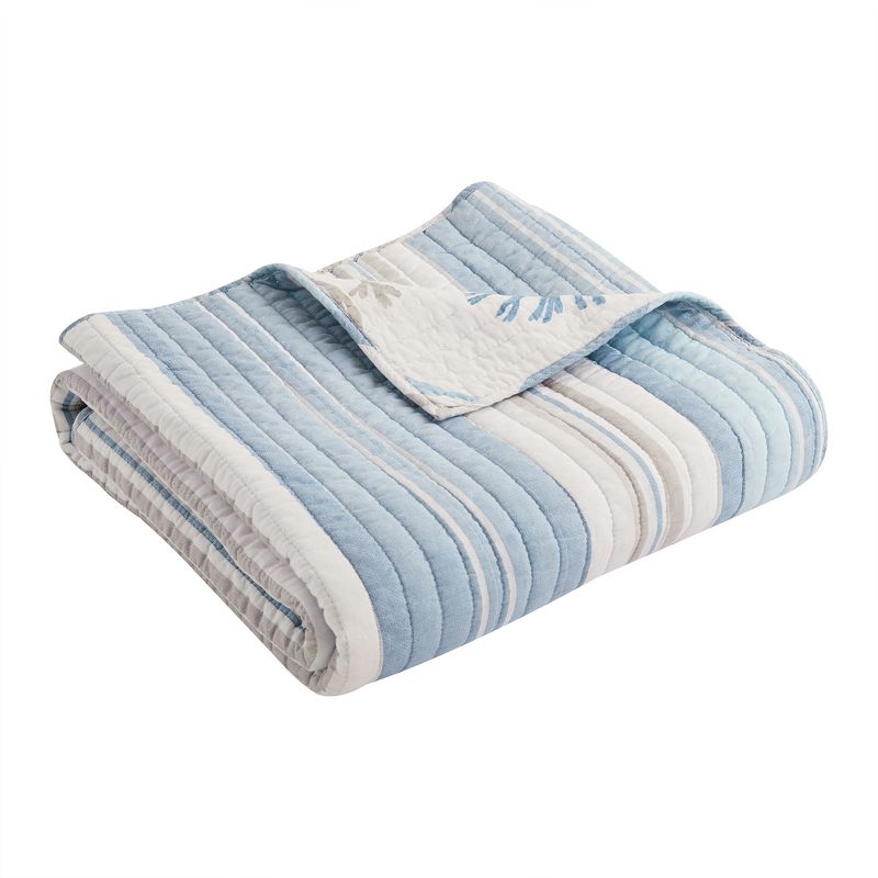 Ipanema Coastal Stripe Quilted Throw - Levtex Home, 4 of 5