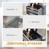 NicBex 2 Drawer Kitchen Island Cart with 2-Door Cabinet,Kitchen Island with Rack and Metal Handles,Modern Kitchen Table,Island Table for Kitchen - 3 of 4