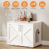 Homhougo Cat Litter Box Enclosure, Hidden Litter Box Furniture for Cats, Wooden Litter Box Enclosure Furniture, Side End Table - 3 of 4