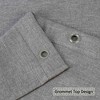 Flax Linen Like 240GSM Heavy Weight Fabric Shower Curtain for Bathroom - 3 of 4