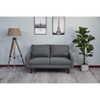 Linen Sofa Modern Couch Comfy Loveseat with Wooden Legs for Living Room, Bedroom, Office - 2 of 4