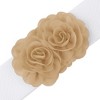 INSPIRE CHIC Women's Large Chiffon Rose Double-Flower Elastic Stretch Wide Corset Waist Belt 1 Pc - 2 of 4