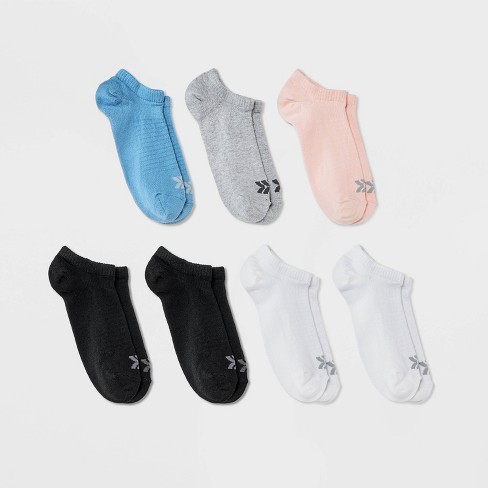 Mesh Ankle Socks 6-Pack for Girls