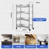 Stainless Steel Shelves,16x31x53 in Storage Shelf 4-Tier Heavy Duty Storage Rack - 2 of 4