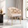 CENGHU Modern Velvet Accent Chair, Luxury Handmade Armchair with Gold Legs, for Living Room and Bedroom - 4 of 4