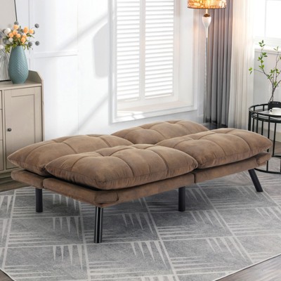 Convertible UNISOAR Foldable Modern Sofa Bed, Futon Lazy Sofa Bed, Lounge Chair Indoor,Light Gray/Blue/Black/Cream/Green/Brown