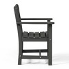 WestinTrends Ashore Outdoor HDPE Patio Classic Dining Arm Chair, White - 4 of 4