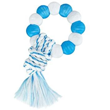 Multipet Canine Clean Peppermint Nubby Ring with Rope for Small Breeds and Puppies