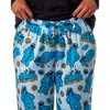 Sesame Street Women's Cookie Monster Tossed Print Sleep Pajama Pants Blue - 3 of 4