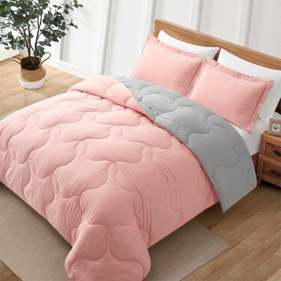 Peace Nest Lightweight Reversible Microfiber Down Alternative Comforter Set
