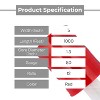 PSBM 12 Rolls 5" x 1000 Ft. Opaque Red Mini Extended Core Pallet Stretch Wrap 80 Ga - 4 of 4