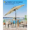 10FT Outdoor Patio Umbrella, Market/Table Umbrella with Push Button Tilt and Crank - 4 of 4