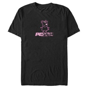 Men's Peppa Pig Neon Flame Logo T-Shirt - 1 of 4