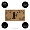 28" x 16" Monogram Coir Mat, Letter  "F" - 3 of 4