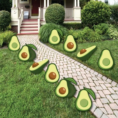 Big Dot of Happiness Hello Avocado - Lawn Decorations - Outdoor Fiesta Party Yard Decorations - 10 Piece