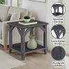 HomeStock Rustic Transitional End Table with Shelf, Two Tier Storage and Tapered Legs, Woodgrain Accent Side Table for Any Room - 4 of 4