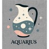 Aquarius Zodiac Pitcher With Water Adult Long Sleeve Hoodie - 2 of 2