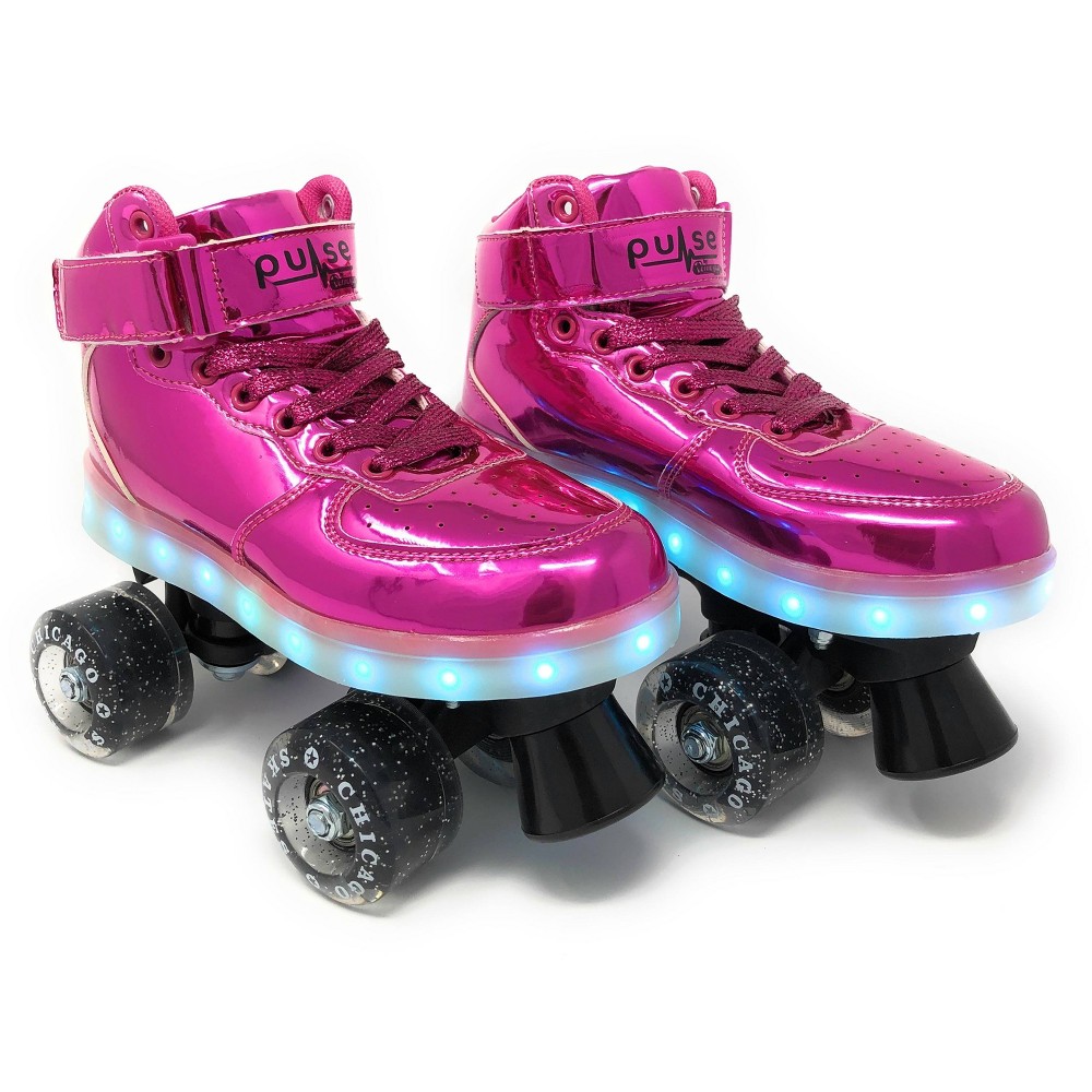 Photos - Roller Skates Chicago Skates Pulse Light-Up Quad Roller Skate - Pink (7)