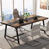 LITTLE TREE 70.9" Office Executive Desk Brown/Black - 4 of 4