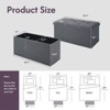 GlasFlength Ottomans and Benches, Stylish and Functional Storage for Every Room, Designs for Bedroom, Living Room, Playroom, Gray,30.3”*15”*15" - 2 of 4