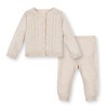 Hope & Henry Baby 5 Piece Organic Sweater Cable Cardigan, Legging, Hat, & Bootie Boxed Gift Set, Infant - 2 of 4