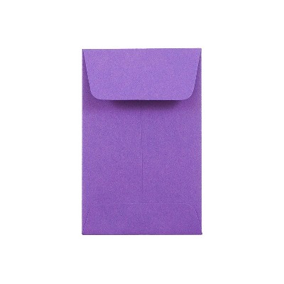 JAM Paper #1 Coin Business Colored Envelopes 2.25x3.5 Violet Purple Recycled 353027837F