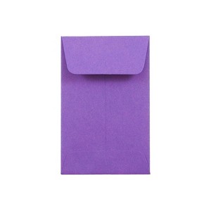 JAM Paper #1 Coin Business Colored Envelopes 2.25x3.5 Violet Purple Recycled 353027837F - 1 of 4