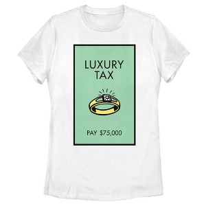 Women's Monopoly Luxury Tax Diamond Ring Card T-Shirt - 1 of 4