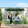 3-Person Porch Swing with Canopy Outdoor Patio Swing Chair for Adults, Steel Frame, Cushions, Armrests - 4 of 4
