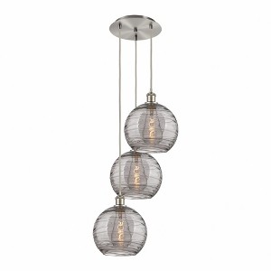 Athens Deco Swirl - 3 Light Cord Hung Multi Pendant In Industrial Style-35.63 Inches Tall and 16.5 Inches Wide - 1 of 1
