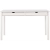 Ren Home Rom Writing Desk with 2 Slim Drawers, White - 2 of 4