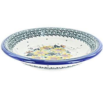 Blue Rose Polish Pottery T04 Galia Soup Plate