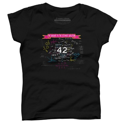 Girl's Design By Humans The answer to the ultimate question 42 By Bomdesignz T-Shirt