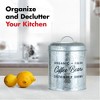 Amici Home Coffee Beans Galvanized Metal Canister - 104 Oz Airtight Storage with Handle Lid, 8.75" H x 6.5" D Kitchen Container - 4 of 4