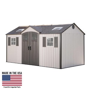 Lifetime 15 ft. x 8 ft. Outdoor Storage Shed, Tan (60138) - 1 of 4