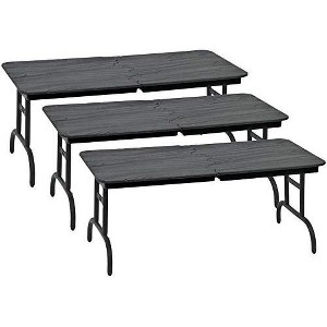 Set of 3 Black Breakable Tables for WWE & AEW Wrestling Action Figures - 1 of 1