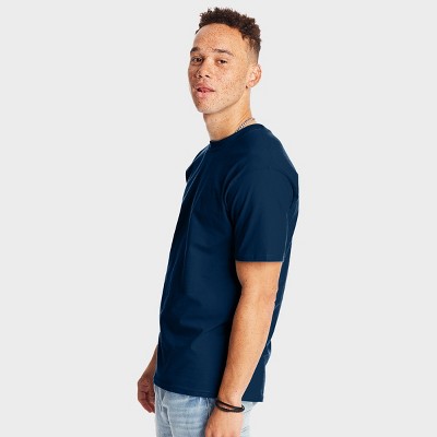 Мужские футболки Hanes Beefy Men's T-Shirt Pack, 2-Pack Navy 3XL — фото 4