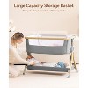 MYKKO 3-in-1 Baby Bassinet, Rocking Baby Bassinets Bedside Sleeper, Adjustable Portable Crib for Newborn Infant with Wheels Storage Basket - 3 of 4