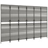 vidaXL Room Divider 6 Panels Gray Poly Rattan - 4 of 4