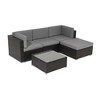 Sonkuki 5 Pieces Patio Conversation Set with Ottoman Sectional Sofa Set - 2 of 4