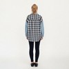 Anna-Kaci Women’s Denim and Plaid Contrast Shacket with Snap Button Front Oversized Chest Pockets and Layering Silhouette - 4 of 4