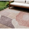 Blush Pink And Mauve Abstract Washable Indoor Outdoor Area Rug - 2 of 4