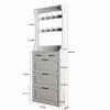 Shoe Storage Cabinet for Entryway, Slim Shoe Cabinet with 3 Flip Doors, 2 Drawers and Hanger, Freestanding Shoe Rack Organizer - image 2 of 4