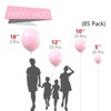 PartyWoo Balloons Light Pink Pastel Baby Pale 18 12 10 5 Inch 85 pcs - 2 of 4