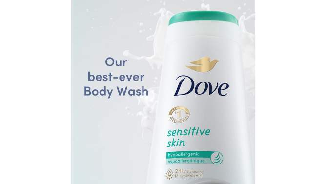 Dove Sensitive Skin Hypoallergenic Body Wash - 20 fl oz, 2 of 11, play video