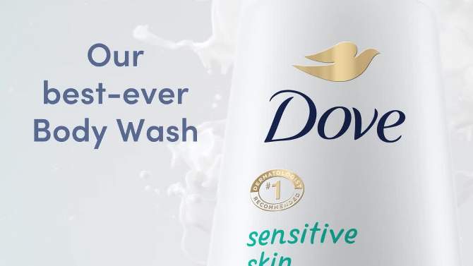 Dove Beauty Sensitive Skin Hypoallergenic Body Wash Pump - 30.6 fl oz, 2 of 12, play video