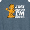 Women's - Garfield - Pretend Im Listening Graphic Racerback Tank - 2 of 4