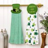The Lakeside Collection St Patrick's Day Kitchen Tie Towels Happy Go Lucky Set of 2 - 3 of 3