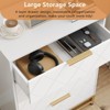 4 Drawer Dresser, Wooden Chest of Drawers, Modern Storage Tower with Metal Handles and Legs - 4 of 4